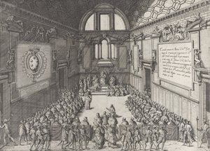 Audience given by Pope Pius V to Cosimo I, Duke of Tuscany by Giovanni Ambrogio Brambilla