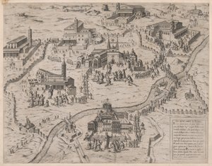 The Seven Churches of Rome, 1575 by Giovanni Ambrogio Brambilla.