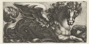 Winged Seahorse with a Knob of Leaves on Its Tail by Giovanni Andrea Maglioli