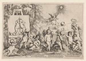 Allegory with Putti by Giovanni Andrea Podesta