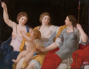 Venus, Juno, and Minerva, with Cupid