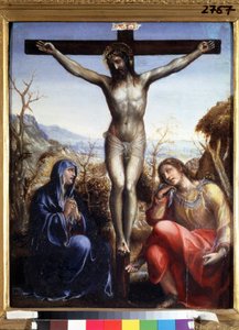 The Crucifixion with Virgin and John the Baptist by Giovanni Antonio Bazzi Sodoma
