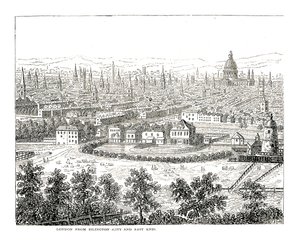 London from Islington City and East End. From a View by Canaletti, Published 1753