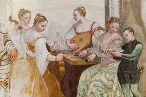 Young Boy and Court Ladies, (detail)