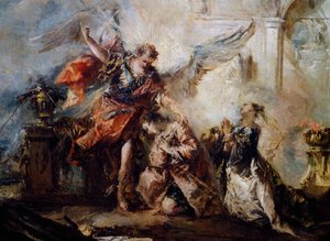 The Angel blesses Tobias (detail)