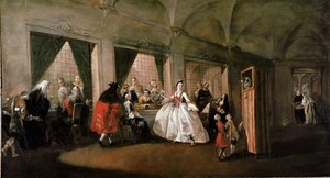 The Parlor Seen from the Monastery of the Church of San Zaccaria in Venice, Painting by Gianantonio Guardi, Venice, Museo Correr