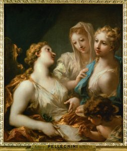 Painting and Drawing Educate Love by Giovanni Antonio Pellegrini