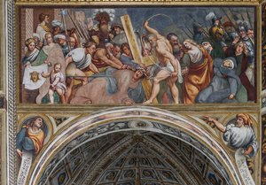 Jesus falling under the Cross by Giovanni Antonio Pordenone