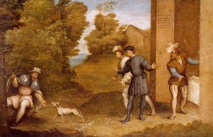 St. Roch fed by dog
