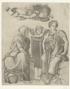 Two Sibyls, Angel, and Putto