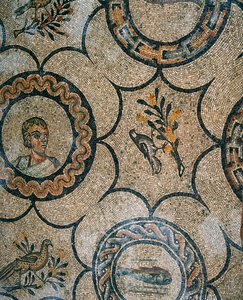 Detail of Floor of the Early Christian Basilica of Aquileia, Udine (detail) by Phillipe de Marlier