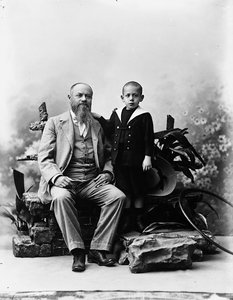 Portrait of Man with Little Boy