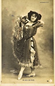 Postcard: Summer Alcazar - Portrait of Miss Birks, Music Hall Artist
