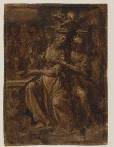 Sts Cecilia and Valerianus at the Organ by Giovanni Baglione