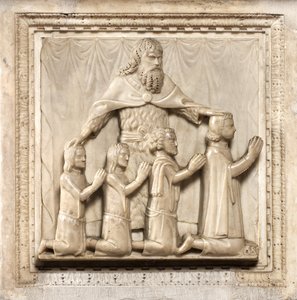 Four donors and Saint Peter