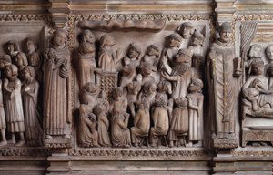 The miracle of the cloud, White marble sculpture, 1336-1339, by Giovanni di Balduccio by Giovanni Balduccio