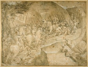 The Road to Calvary by Giovanni Battista  Castello