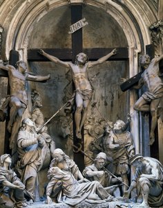 Passion, group of sculptures by Giovanni Battista Barberini, Church of St. Augustine, Cremona, Italy by Giovanni Battista Barberini