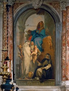 Saint Mary and Child and Three Dominican Saints