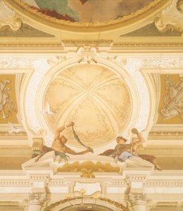 Detail of Frescoes on Ceiling of Ballroom, Villa Pisani, Stra, Venice by Giovanni Battista Tiepolo