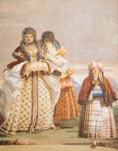 Winter walk (detail) by Giovanni Battista Tiepolo