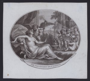 Benefit ticket for Italian violinist, composer and opera impresario Felice de Giardini by Giovanni Battista (after) Cipriani