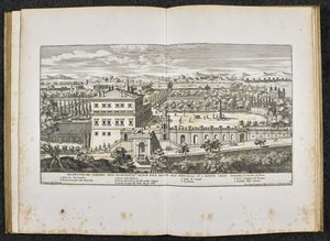Prospettiva del Giardino dell eccellentis Signor Duca Mattei alla Navicella sul Monte Celio, Roma by Giovanni Battista (after) Falda