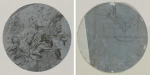 Apotheosis of a Saint (recto); Architectural Sketch(?) (verso)
