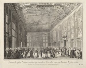 The Doge Entertains Foreign Ambassadors at a Banquet by Giovanni Battista Brostoloni