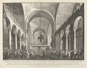 The Newly Elected Doge Presented to the People in San Marco by Giovanni Battista Brostoloni