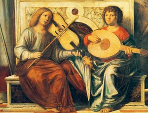 Cherubs Playing Musical Instruments by Giovanni Battista Cima da Conegliano