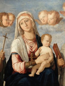 The Virgin and Child between Saint John the Baptist and Saint Francois (detail) by Giovanni Battista Cima da Conegliano