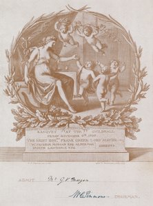 Invitation to a Banquet at the Guildhall, London, on 9 November 1900