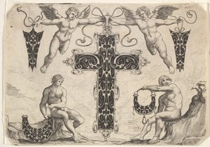 Cross-shaped Pendant and Four Other Motifs by Giovanni Battista Costantini
