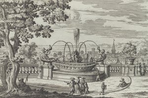 Fountain of Belvedere at Frascati by Giovanni Battista Falda