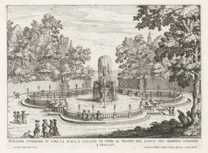 Fountain in the Gardens of Villa Torlonia in Frascati by Giovanni Battista Falda