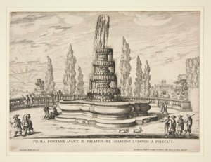 Fountain in the Gardens of the Ludovisi Palace at Frascati by Giovanni Battista Falda