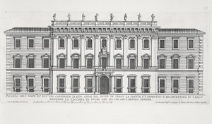 View of the Facade of Palazzo Chigi, Rome by Giovanni Battista Falda