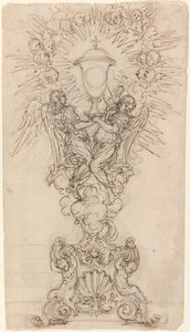A Monstrance with Two Angels Supporting a Chalice by Giovanni Battista Foggini