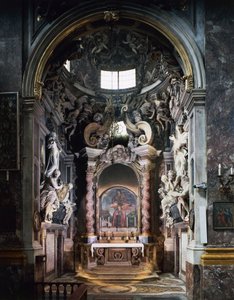 Feroni chapel, with sculptures by Giovanni Battista Foggini, Basilica of Santissima Annunziata, Florence, Tuscany, Italy