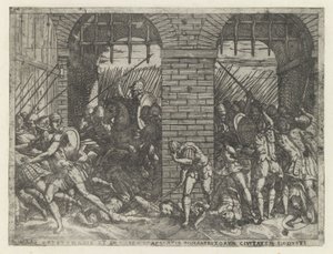Roman Soldiers Invade Crustumerium by Giovanni Battista Fontana