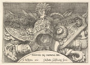 Plate 3: Trophies of Roman Arms from Decorations Above the Windows on the Second Floor, 1656 by Giovanni Battista Galestruzzi