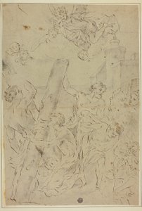 Saint Andrew Adoring the Cross by Giovanni Battista Gaulli
