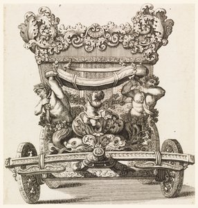 Front View of the First Carriage (1686 of Lord Castlemaine by Andrea Cornelly after Ciro Ferri, 1687-1700)