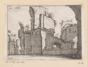 Ruins of the Baths of Caracalla in Rome by Giovanni Battista Mercati