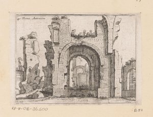 Ruins of the Baths of Caracalla in Rome by Giovanni Battista Mercati