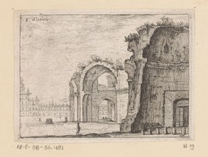 Ruins of the Baths of Diocletian in Rome (Views of Rome) by Giovanni Battista Mercati