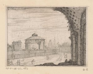 Ruins of the Baths of Diocletian in Rome Terma Diocletiane (title on object) Views of Rome (series title) Alcune Vedute et Prospettive di Luoghi Dishabitati di Roma (series title) by Giovanni Battista Mercati
