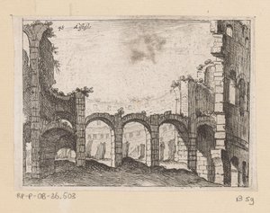 Ruins of the Colosseum in Rome by Giovanni Battista Mercati