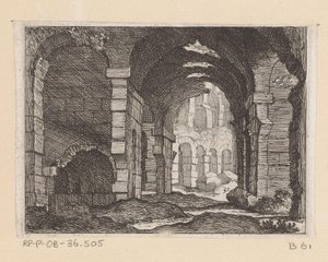Ruins of the Colosseum in Rome by Giovanni Battista Mercati